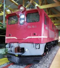 ED70 1 at Nagahama Railway Square, Nagahama, Shiga in April 2021. ©????