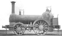 Bury 2-2-0 locomotive. ©Public Domain
