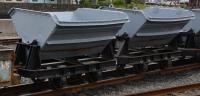 FR Hudson skip wagons at Bleanau Ffestiniog in May 2017. ©James Hoyle